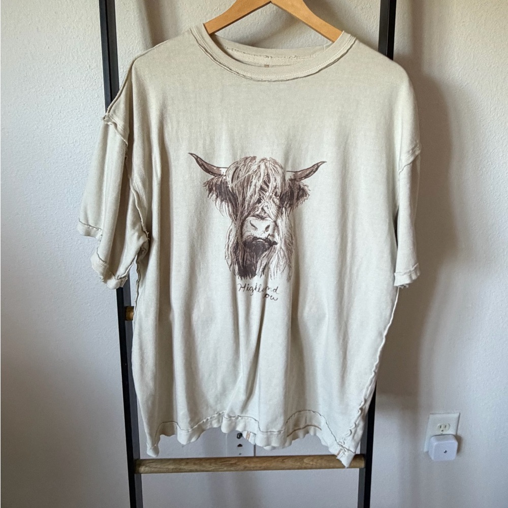 We the Free highland cow graphic tee